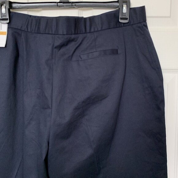 SAG HARBOR Navy Blue Stretch  Zip Cropped Pants Women’s Size 16 NWT - Picture 5 of 10